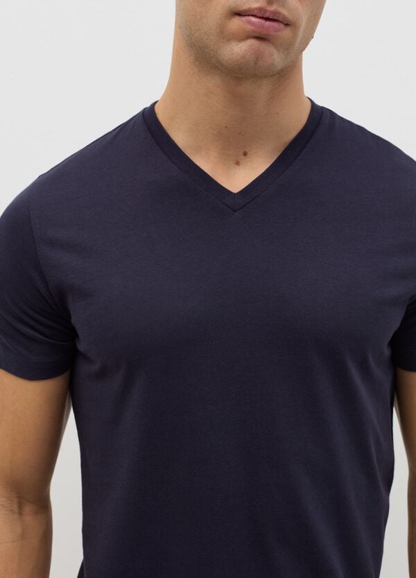 Ovs T-shirt Intima In Cotone Bio Con Scollo A V