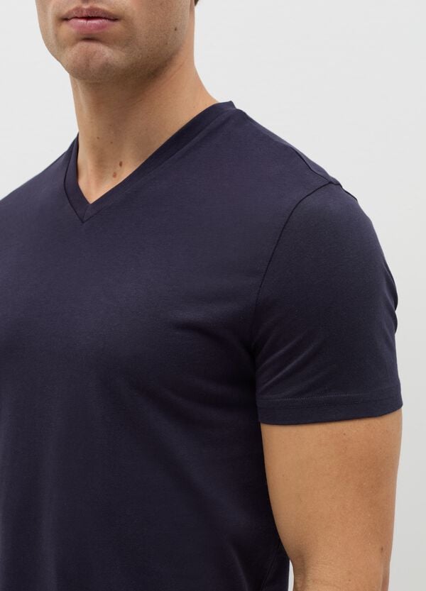 Ovs T-shirt Intima In Cotone Bio Con Scollo A V
