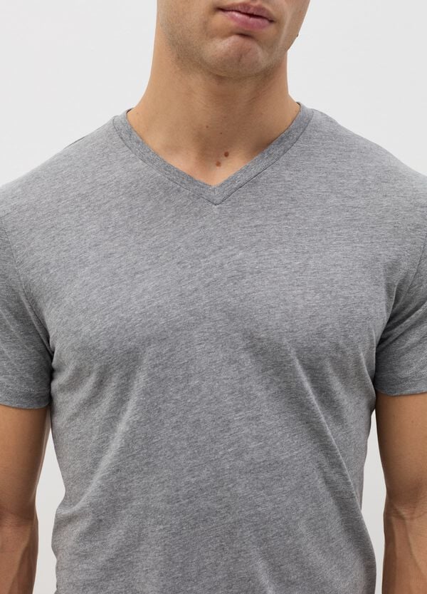 Ovs T-shirt Intima In Cotone Bio Con Scollo A V
