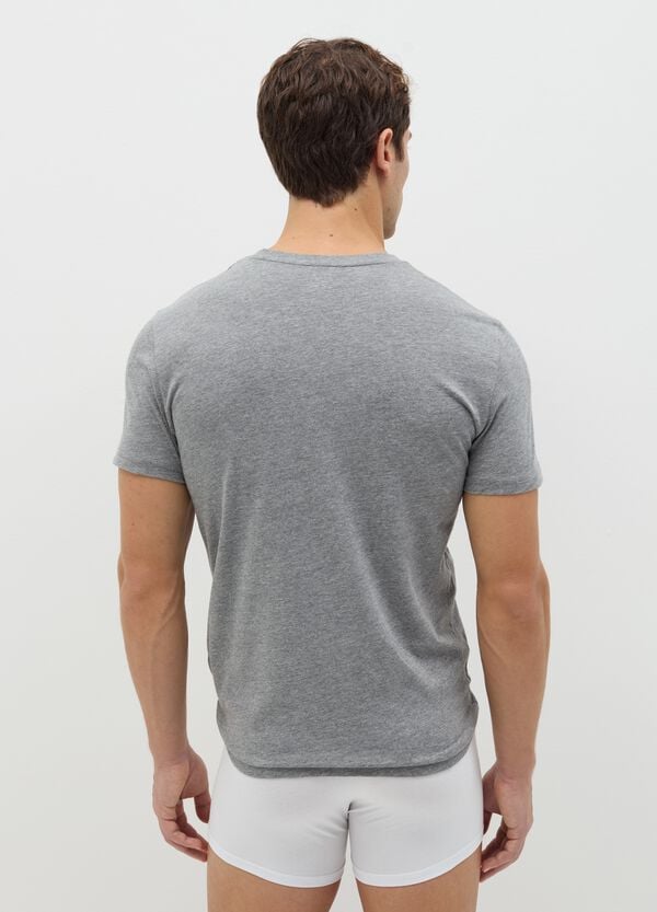 Ovs T-shirt Intima In Cotone Bio Con Scollo A V