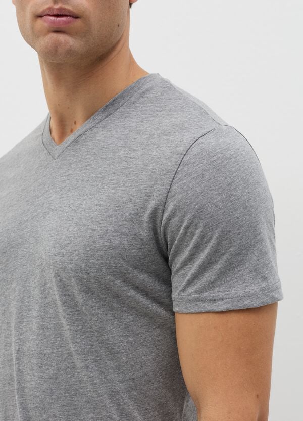 Ovs T-shirt Intima In Cotone Bio Con Scollo A V
