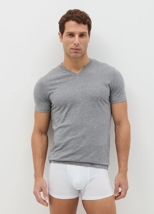 Ovs T-shirt intima in cotone bio con scollo a V