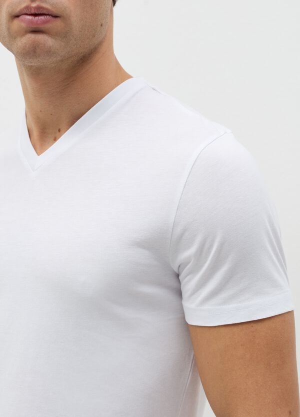Ovs T-shirt Intima In Cotone Bio Con Scollo A V