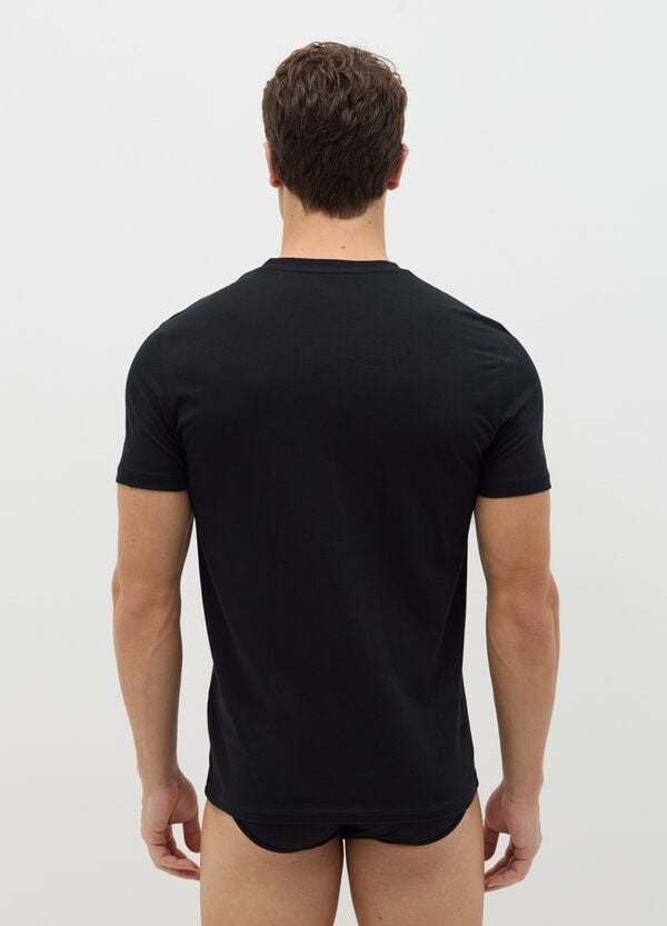 Ovs T-shirt Intima In Cotone Bio Con Scollo A V