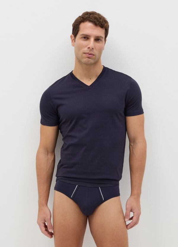 Ovs T-shirt intima in cotone bio con scollo a V