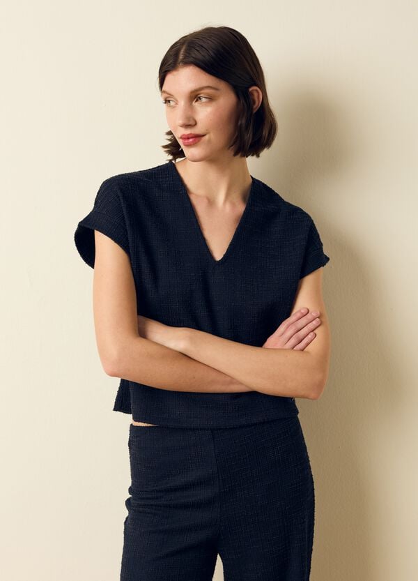 Ovs T-shirt Lavorata Con Maniche A Kimono