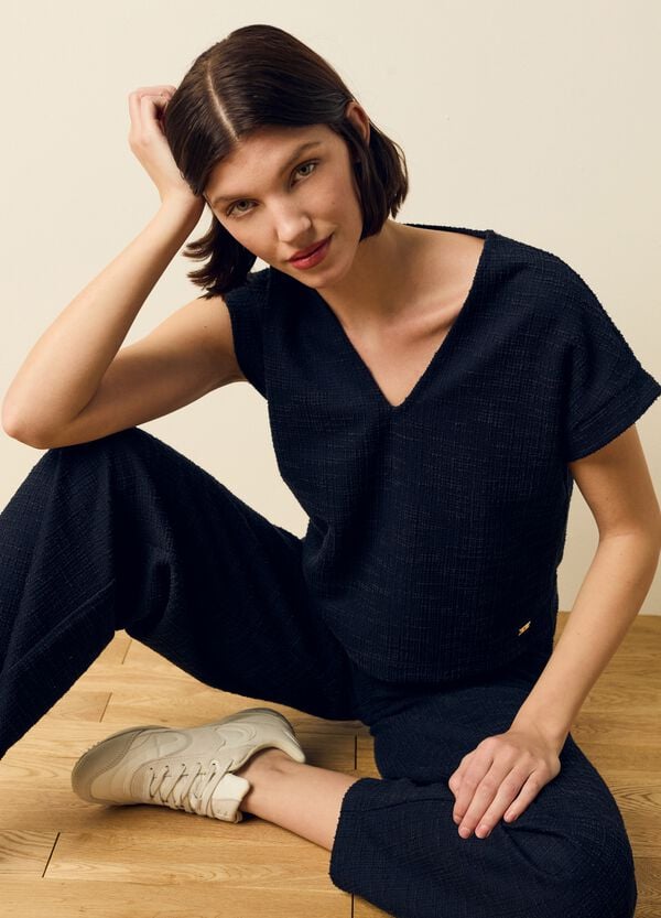 Ovs T-shirt lavorata con maniche a kimono