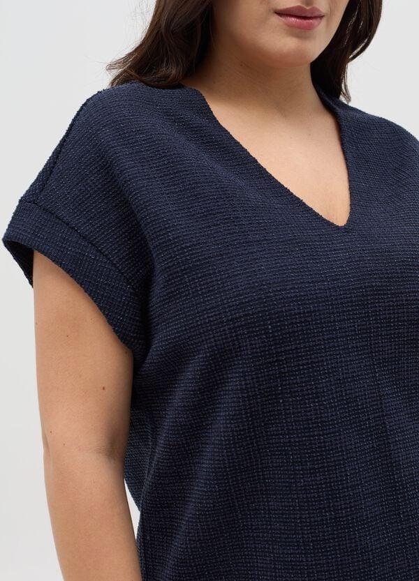 Ovs T-shirt Lavorata Con Scollo A V Curvy