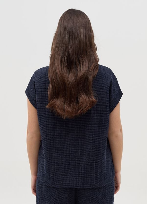 Ovs T-shirt Lavorata Con Scollo A V Curvy