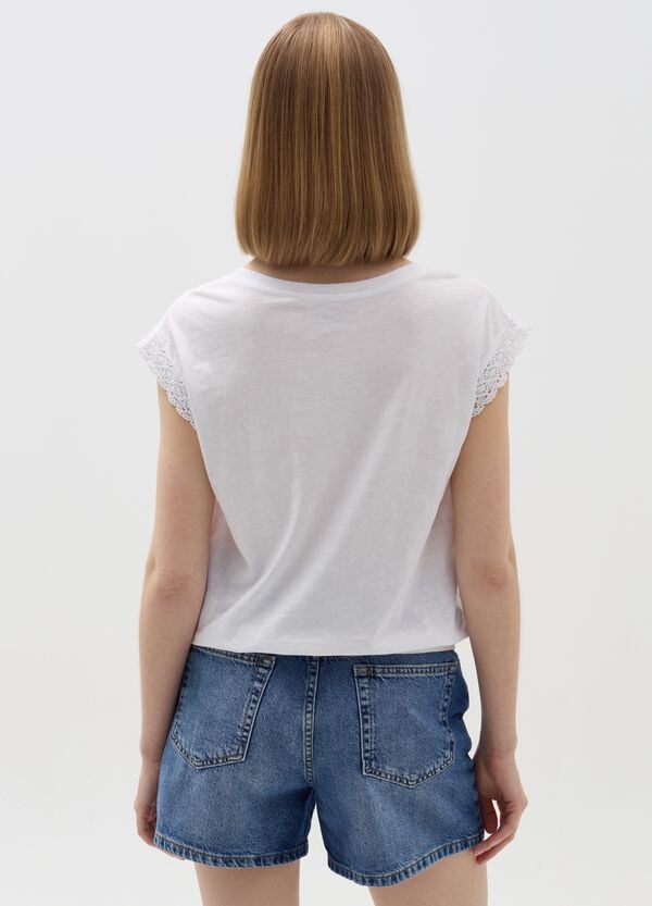 Ovs T-shirt Maniche A Kimono Con Inserto Crochet