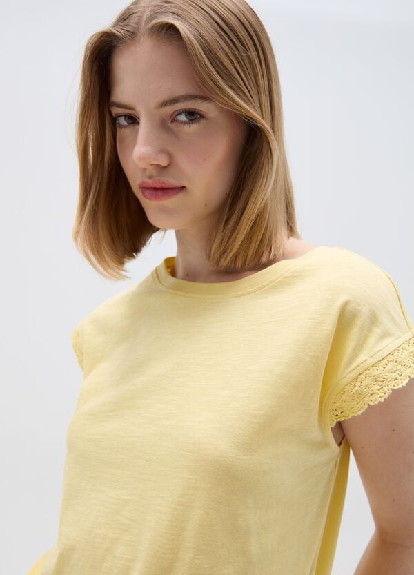 Ovs T-shirt Maniche A Kimono Con Inserto Crochet