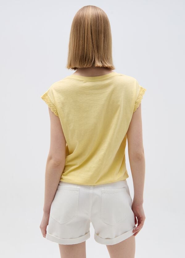 Ovs T-shirt Maniche A Kimono Con Inserto Crochet