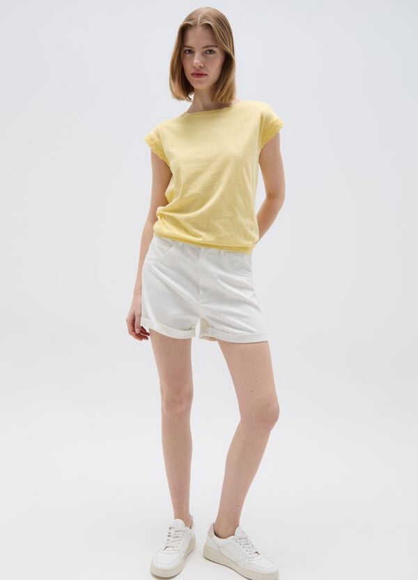 Ovs T-shirt maniche a kimono con inserto crochet