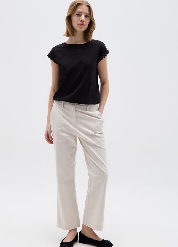 Ovs T-shirt Maniche A Kimono Con Inserto Crochet