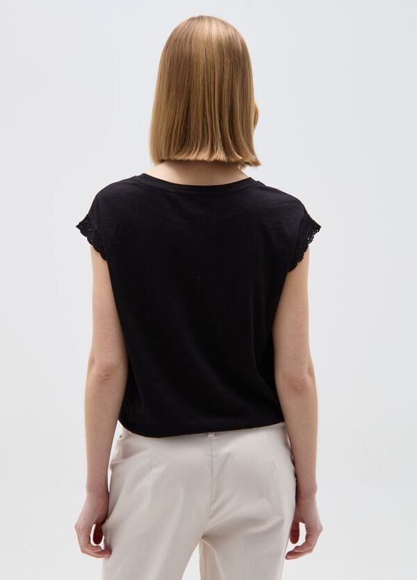 Ovs T-shirt Maniche A Kimono Con Inserto Crochet