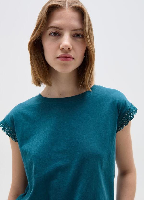 Ovs T-shirt Maniche A Kimono Con Inserto Crochet