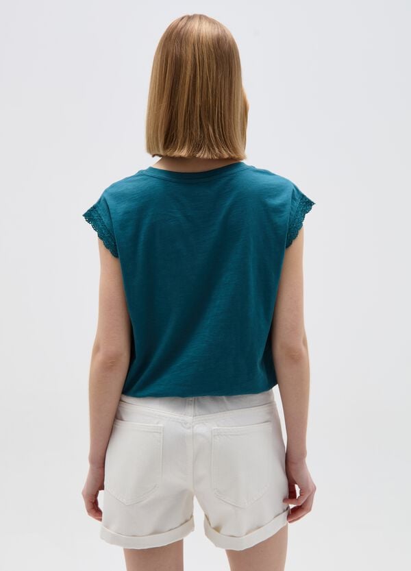 Ovs T-shirt Maniche A Kimono Con Inserto Crochet