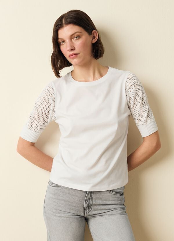 Ovs T-shirt Maniche A Palloncino Crochet