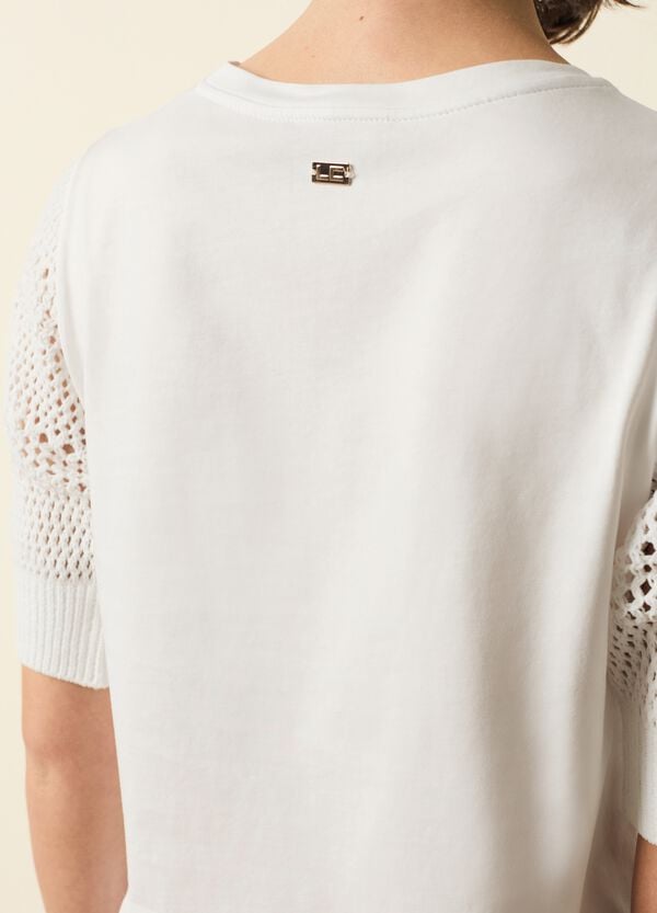 Ovs T-shirt Maniche A Palloncino Crochet