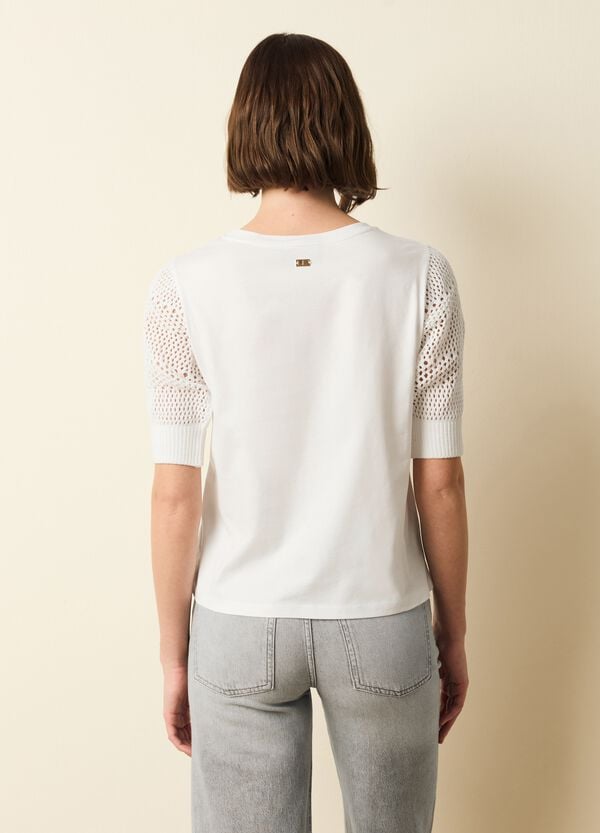 Ovs T-shirt Maniche A Palloncino Crochet