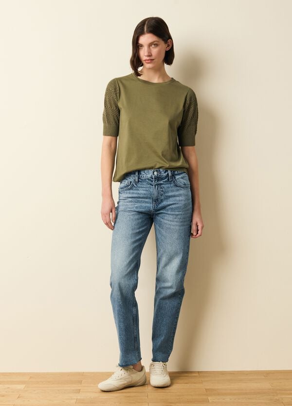 Ovs T-shirt Maniche A Palloncino Crochet