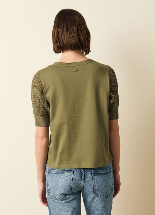 Ovs T-shirt Maniche A Palloncino Crochet