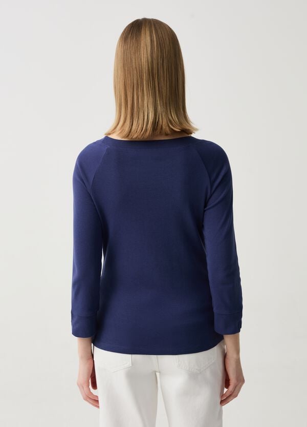 Ovs T-shirt Maniche A Tre Quarti Con Spacchetti