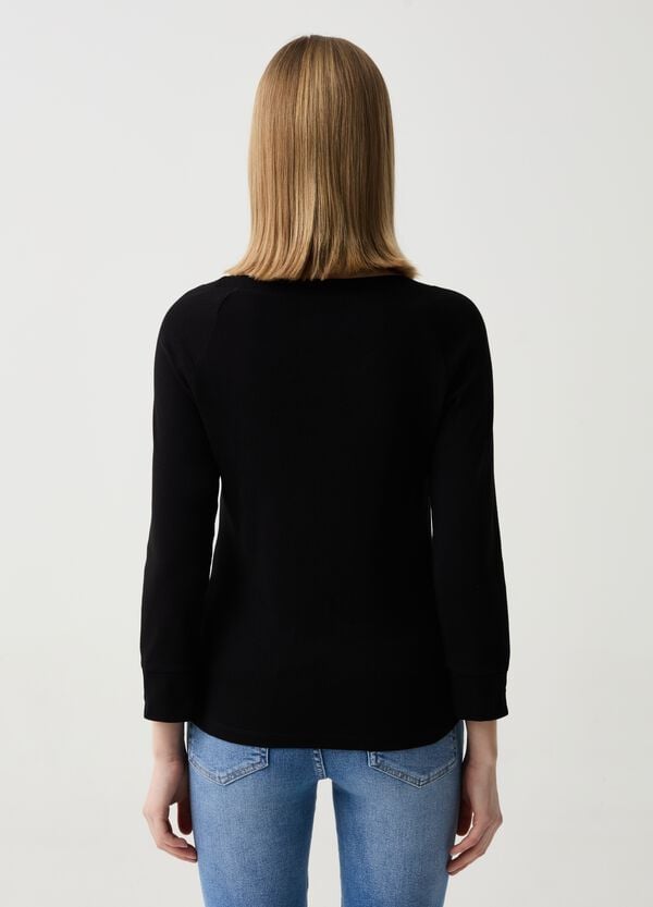 Ovs T-shirt Maniche A Tre Quarti Con Spacchetti