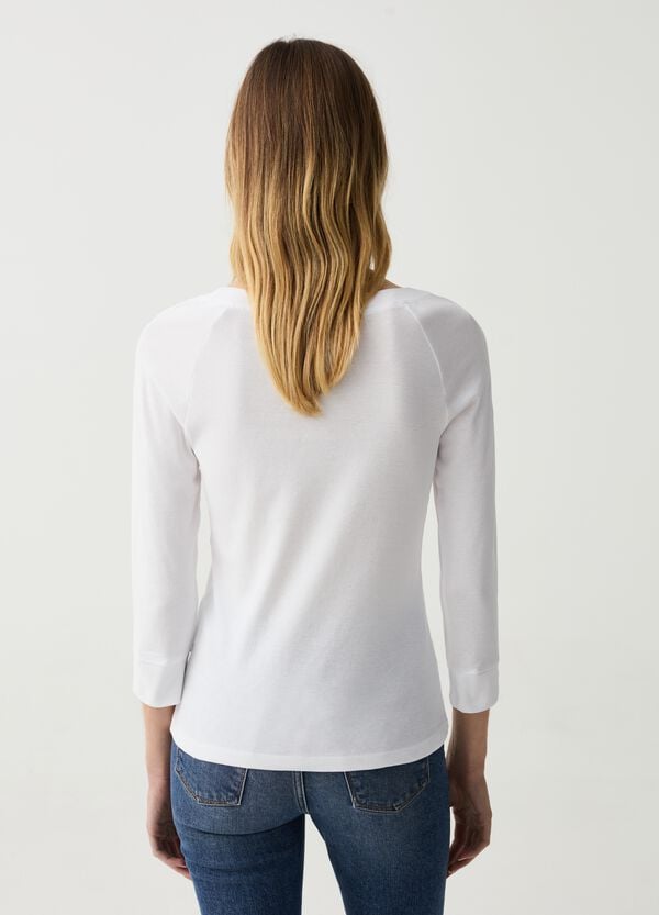 Ovs T-shirt Maniche A Tre Quarti Con Spacchetti