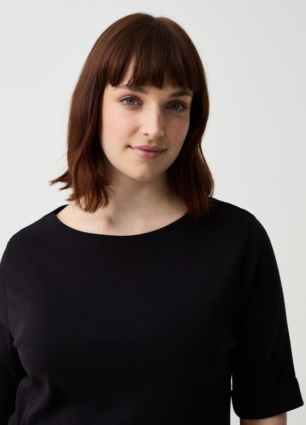 Ovs T-shirt Maniche Al Gomito Con Risvolti Curvy