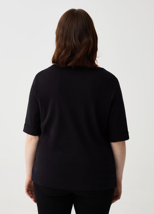 Ovs T-shirt Maniche Al Gomito Con Risvolti Curvy
