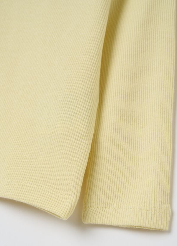 Ovs T-shirt Maniche Lunghe A Costine Con Rouche