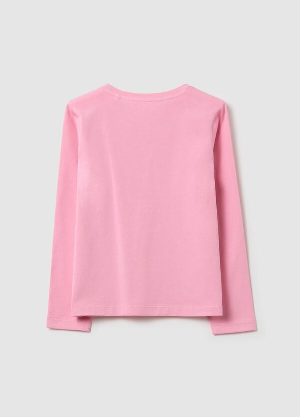 Ovs T-shirt Maniche Lunghe Con Fiori Di Strass