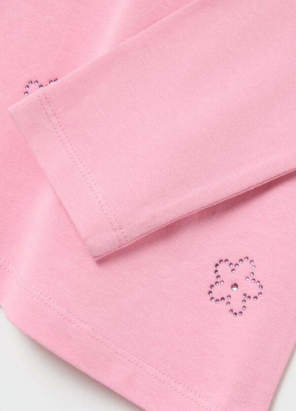 Ovs T-shirt Maniche Lunghe Con Fiori Di Strass