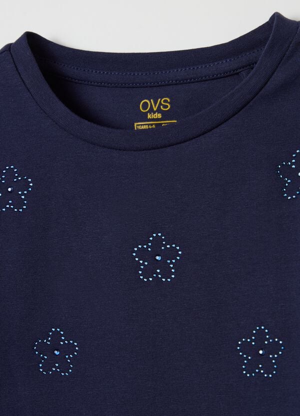 Ovs T-shirt Maniche Lunghe Con Fiori Di Strass