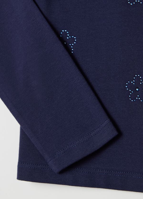 Ovs T-shirt Maniche Lunghe Con Fiori Di Strass