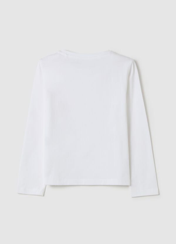 Ovs T-shirt Maniche Lunghe Con Fiori Di Strass