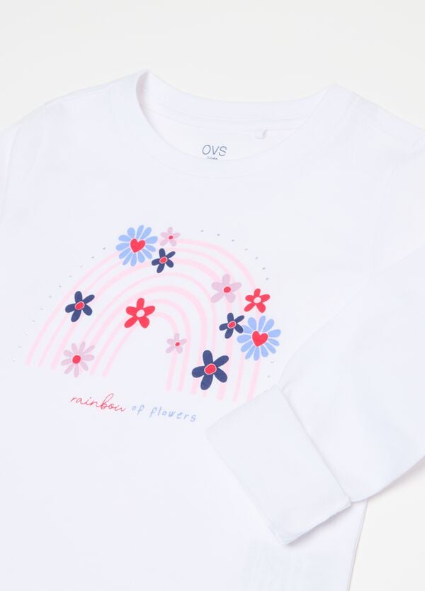 Ovs T-shirt Maniche Lunghe Con Stampa E Strass