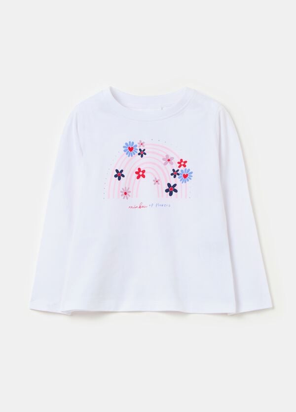Ovs T-shirt maniche lunghe con stampa e strass