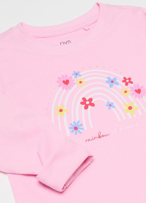 Ovs T-shirt Maniche Lunghe Con Stampa E Strass
