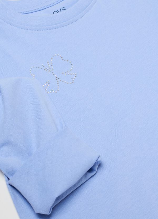 Ovs T-shirt Maniche Lunghe Con Stampa E Strass