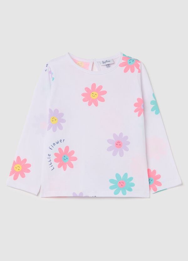 Ovs T-shirt maniche lunghe con stampa fiori