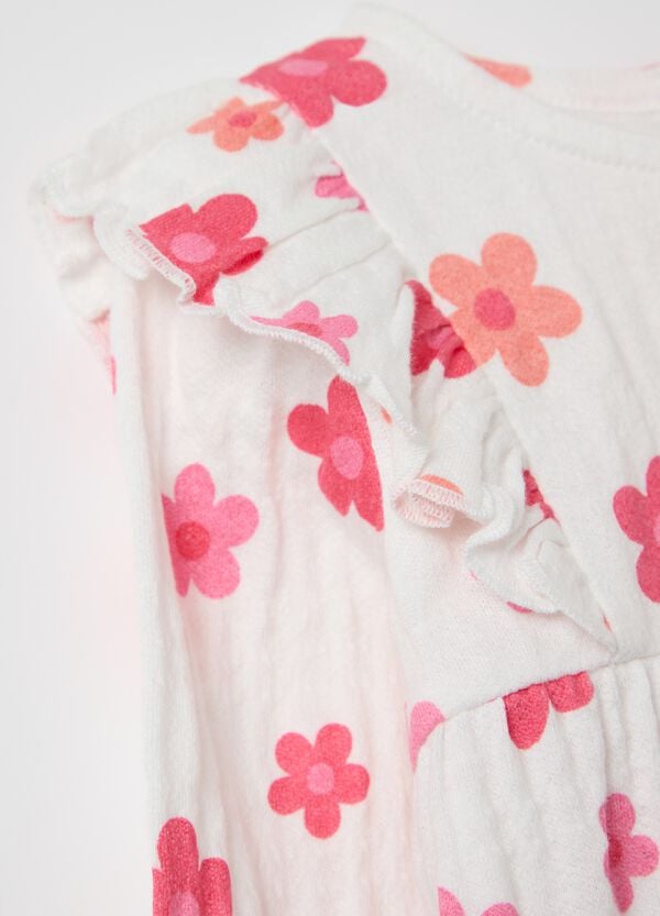 Ovs T-shirt Maniche Lunghe Con Volant Stampa Fiori