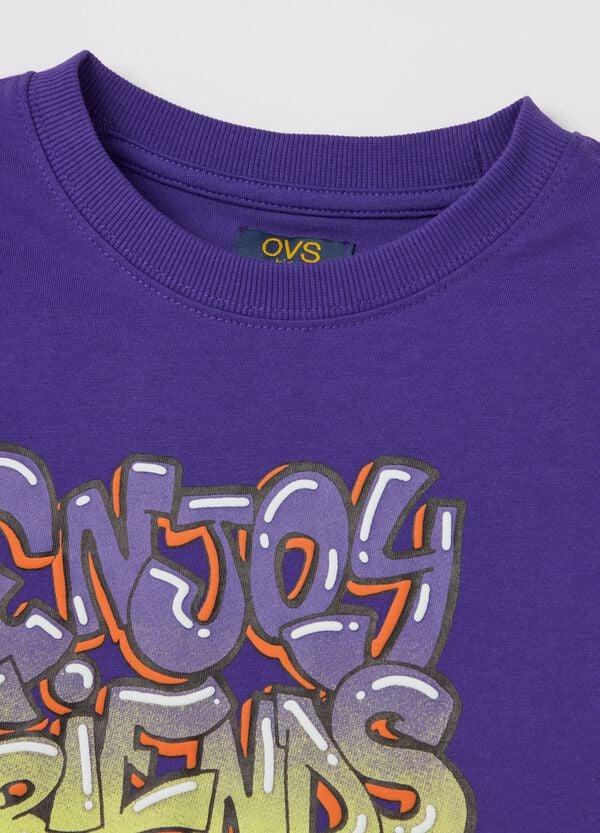 Ovs T-shirt Maniche Lunghe "Enjoy Friends Fun "