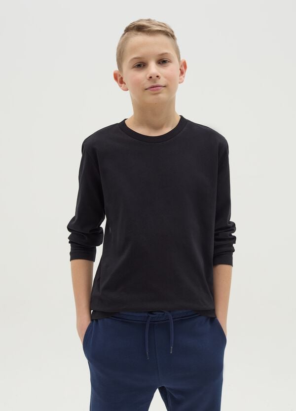 Ovs T-shirt maniche lunghe in cotone bio