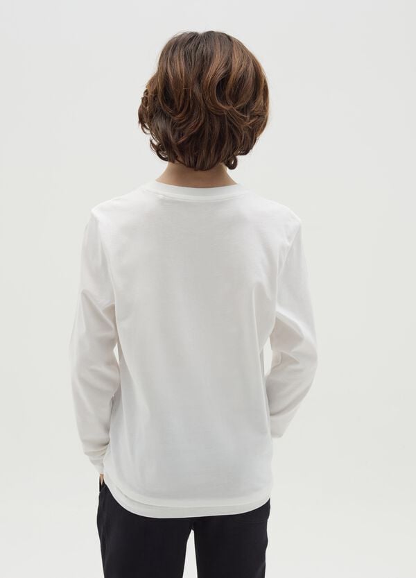 Ovs T-shirt Maniche Lunghe In Cotone Bio