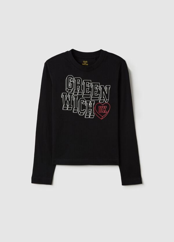 Ovs T-shirt Maniche Lunghe In Cotone Con Stampa