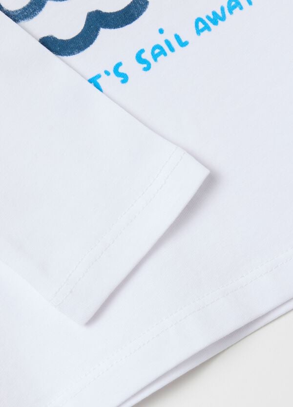Ovs T-shirt Maniche Lunghe In Cotone Con Stampa