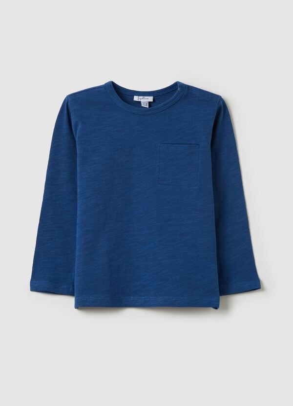 Ovs T-shirt maniche lunghe in cotone con tasca