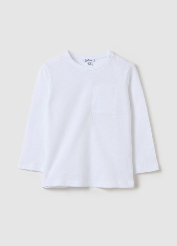 Ovs T-shirt maniche lunghe in cotone con tasca